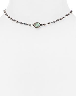 Ela Rae Libi Labradorite Choker Necklace, 14