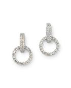 Bloomingdale's Diamond Circle Drop Earring In 14k White Gold, 0.25 Ct. T.w. - 100% Exclusive