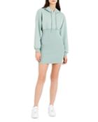 Herve Leger Ribbed Hoodie Sweatshirt Mini Dress