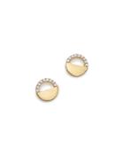 Bloomingdale's Diamond Half Circle Stud Earrings In 14k Yellow Gold, 0.10 Ct. T.w - 100% Exclusive