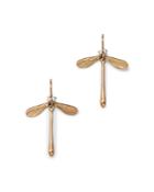 Annette Ferdinandsen Design 14k Yellow Gold & Tk Seed Pearl Damselfly Earrings