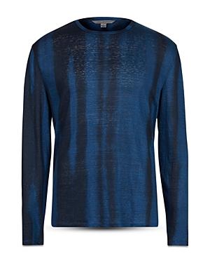 John Varvatos Collection Tie-dyed Linen Long Sleeve Tee