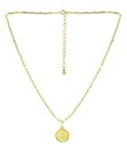 Bloomingdale's Marc & Marcella Diamond Disc Pendant Necklace In 18k Gold Plated Sterling Silver, 0.03 Ct. T.w, 16-18 - 100% Exclusive