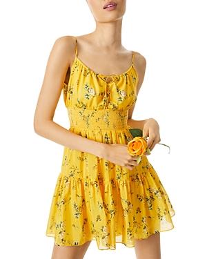 Alice+olivia Lai Smocked Floral Dress