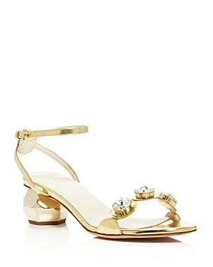 Frances Valentine Beatri Embellished Jeweled Low Heel Sandals