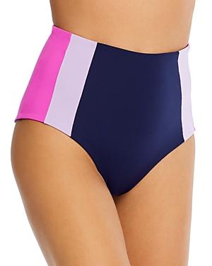 L*space Portia Colorblocked High-waist Bikini Bottom