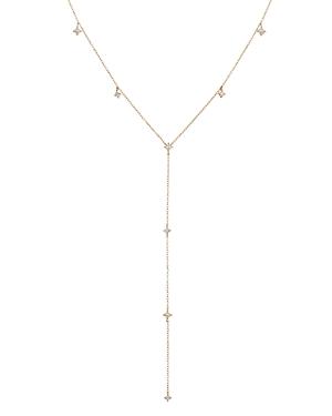 Apres Jewelry 14k Yellow Gold Petite Paris Diamond & Freshwater Pearl Lariat, 18