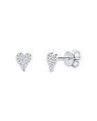 Ron Hami 14k White Gold Diamond Pave Heart Stud Earrings (59% Off) Comparable Value $926