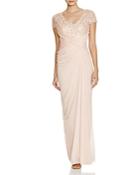 Adrianna Papell V-neck Lace Detail Gown