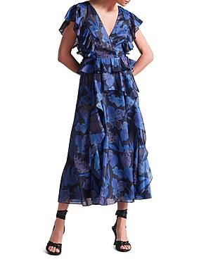 Ted Baker Vertey Printed Ruffled Dress