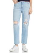 Paige Noella Straight Jeans In Myrtle Destructed