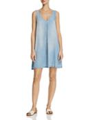 Aqua Chambray Sleeveless A-line Dress - 100% Exclusive