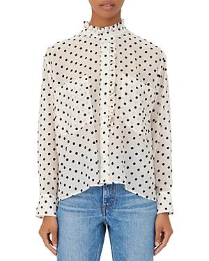 Maje Catherina Polka Dot Blouse