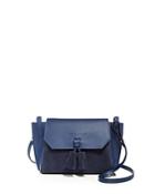 Longchamp Penelope Leather And Suede Crossbody