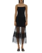 Helmut Lang Mesh Illusion Hem Dress