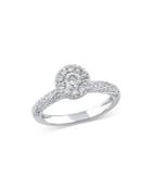 Bloomingdale's Luxe Diamond Halo Ring In 14k White Gold, 1.0 Ct. T.w. - 100% Exclusive