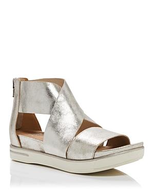 Eileen Fisher Women's Sport Metallic Suede Back Zip Sandals