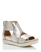 Eileen Fisher Women's Sport Metallic Suede Back Zip Sandals