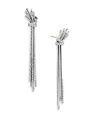 David Yurman Sterling Silver Angelika Diamond Drop Earrings