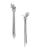 David Yurman Sterling Silver Angelika Diamond Drop Earrings