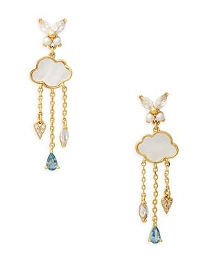 Kate Spade New York Wishes Cubic Zirconia & Mother Of Pearl Cloud Drop Earrings