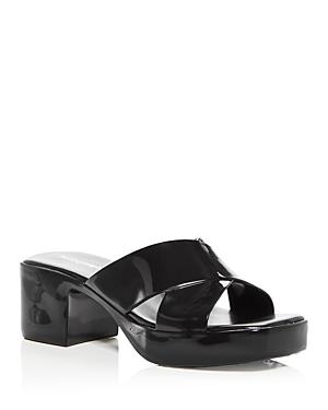 Jeffrey Campbell Women's Bubblegum Jelly Platform High Heel Slide Sandals