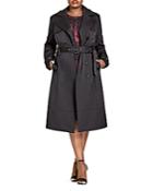 City Chic Classic Belted Trench Coat