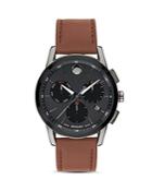Movado Museum Sport Brown Leather Chronograph, 43mm