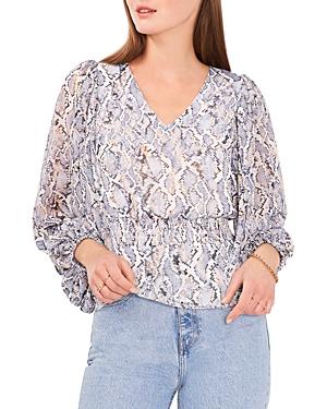 Vince Camuto Printed Balloon Sleeve Top