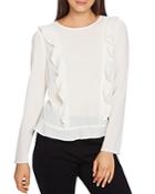 1.state Textured Ruffle Blouse