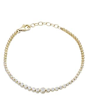 Zoe Lev 14k Yellow Gold Diamond Graduated Beaded Bracelet