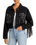 Blandnyc Cropped Fringe Jacket