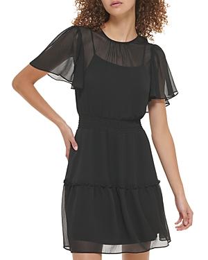 Karl Lagerfeld Paris Smocked Waist Dress