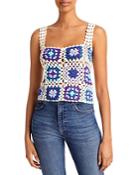 Fore Crocheted Cropped Tank Top