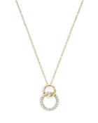 Bloomingdale's Diamond Double Circle Pendant Necklace In 14k Yellow Gold, 0.20 Ct. T.w. - 100% Exclusive