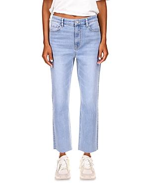 Sanctuary Good Vibes High Rise Ankle Straight Leg Jeans In Cruze Wash