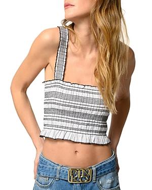 Pinko Baffuto Cropped Smocked Top