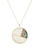 Argento Vivo Mother-of-pearl Mosaic Pendant Necklace In 18k Gold-plated Sterling Silver, 23