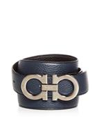 Salvatore Ferragamo Double Gancini Buckle Reversible Leather Belt