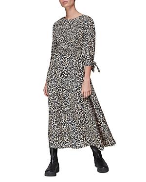 Whistles Cheetah Print Midi Dress
