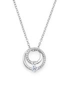 Diamond Circle Pendant Necklace In 14k White Gold, .30 Ct. T.w. - 100% Exclusive