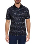 Robert Graham Cheers Drink Glasses Print Classic Fit Polo Shirt