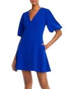 Milly Bubble-sleeve Fit And Flare Dress
