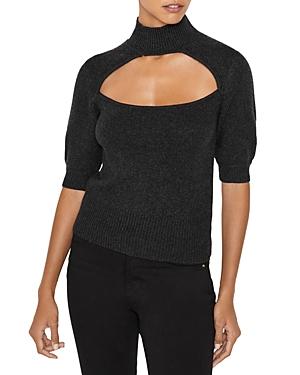 Frame Cutout Mock Neck Sweater