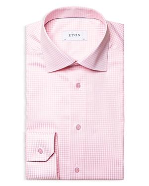 Eton Check Slim Fit Stretch Dress Shirt