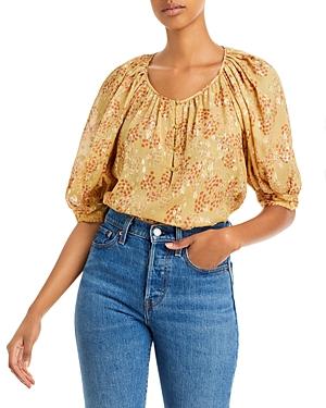 Vanessa Bruno Seban Metallic Floral Print Blouse