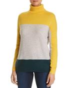 C By Bloomingdale's Color-block Cashmere Turtleneck Sweater - 100% Exclusive