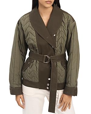 Derek Lam 10 Crosby Teagan Shawl Collar Quilted Coat