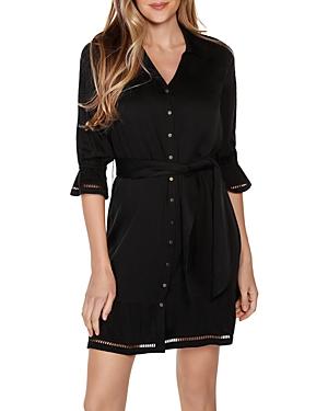 Belldini Ladder Trim Button Front Dress