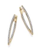 Diamond Marquise Hoop Earrings In 14k Yellow Gold, 1.0 Ct. T.w. - 100% Exclusive